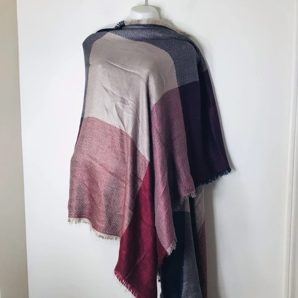 Scarf women Elegant Multicolor Throw Blanket